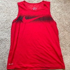 Red Nike Sleeveless Shirt